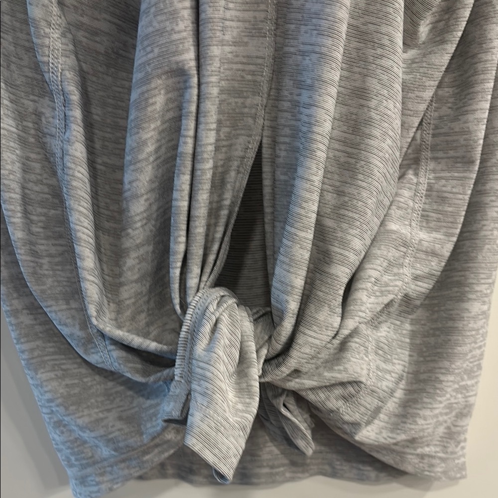 Gray Racerback Tank with Split Hem - Picture 5 of 5